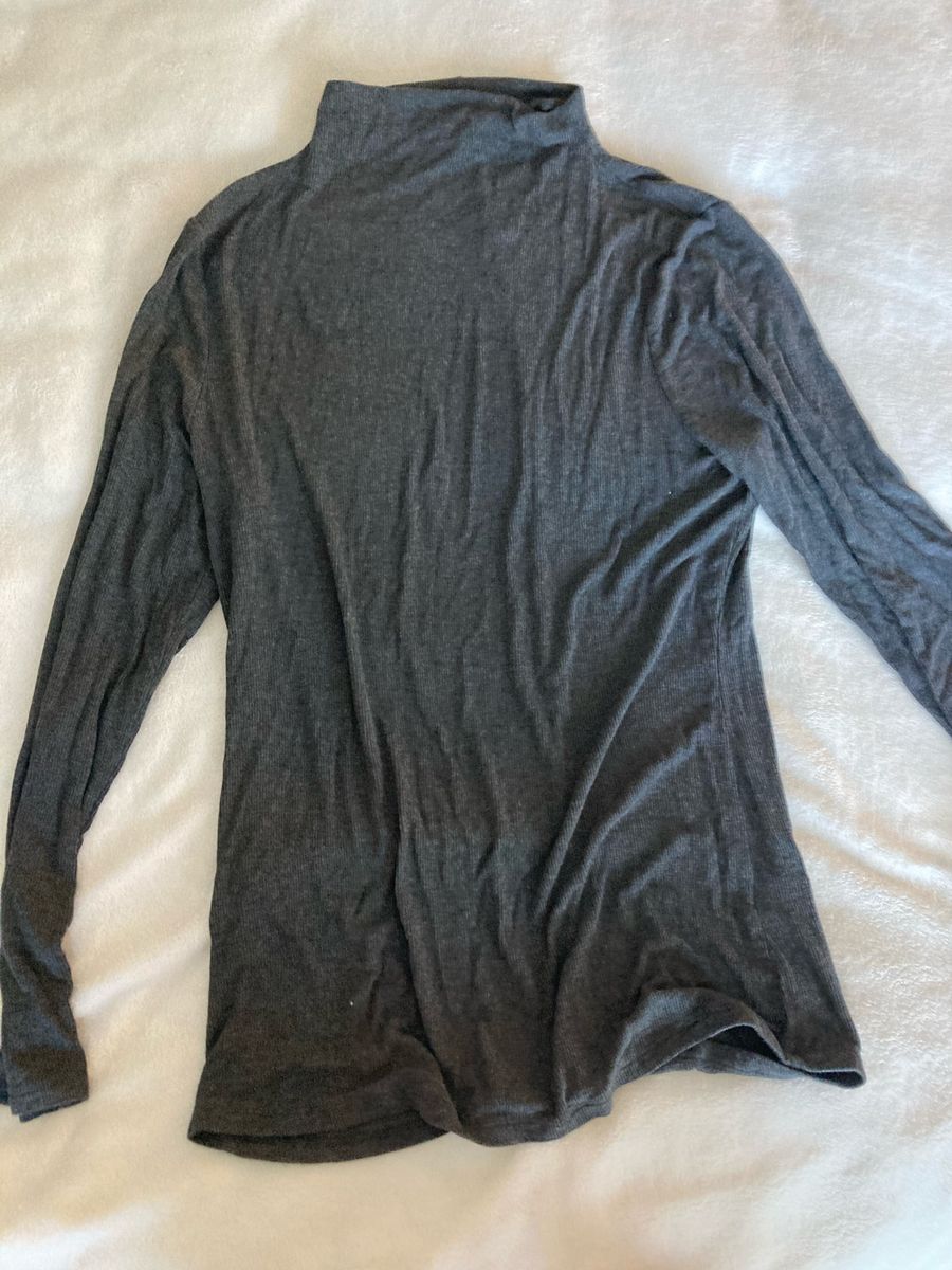 Grey mock turtleneck